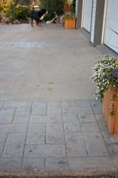 Concrete Driveway, with Stamped Concrete